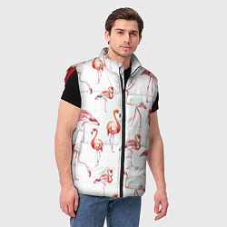 Мужской жилет Действия фламинго, цвет: 3D-красный — фото 2
