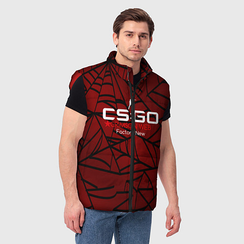 Мужской жилет Cs:go - Crimson Web Style Factory New Кровавая пау / 3D-Красный – фото 3