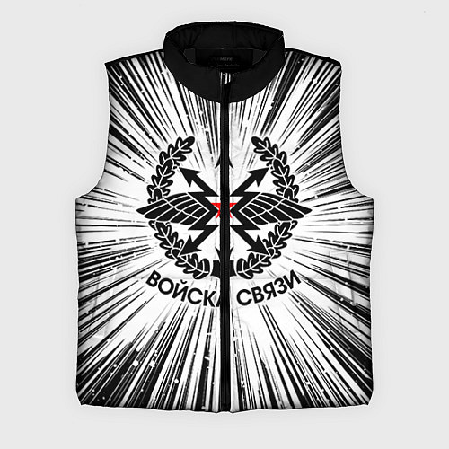Мужской жилет Войска связи / 3D-Черный – фото 1