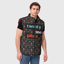 Мужской жилет Twenty One Pilots, цвет: 3D-красный — фото 2