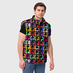 Мужской жилет The Beatles: pop-art, цвет: 3D-светло-серый — фото 2