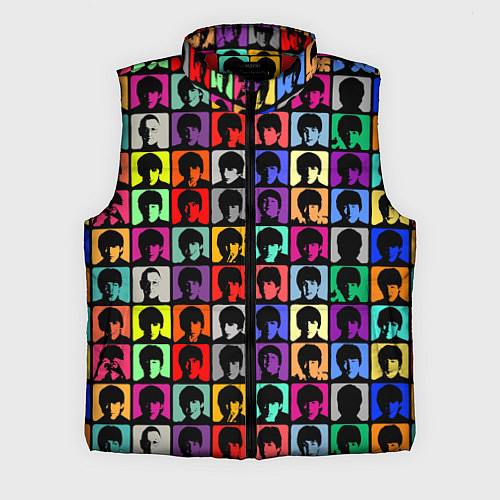 Мужской жилет The Beatles: pop-art / 3D-Красный – фото 1