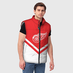 Мужской жилет NHL: Detroit Red Wings, цвет: 3D-светло-серый — фото 2