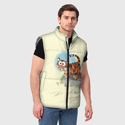 Мужской жилет Маленький тигренок, цвет: 3D-светло-серый — фото 2