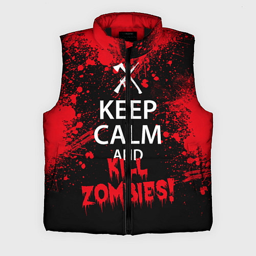 Мужской жилет Keep Calm & Kill Zombies / 3D-Черный – фото 1