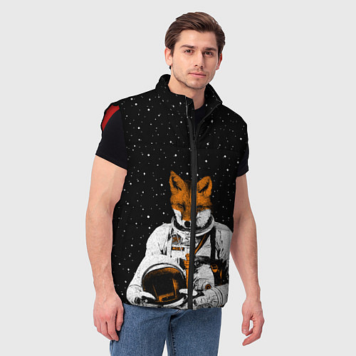 Мужской жилет Лис космонавт / 3D-Красный – фото 3