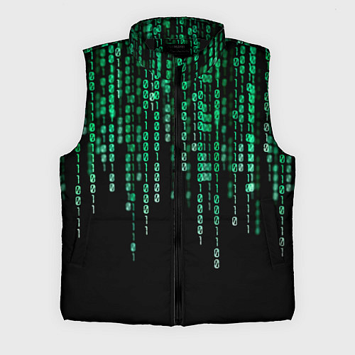 Мужской жилет Цифровой поток из матрицы / 3D-Черный – фото 1