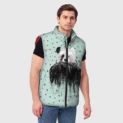 Мужской жилет Панда-художник, цвет: 3D-красный — фото 2