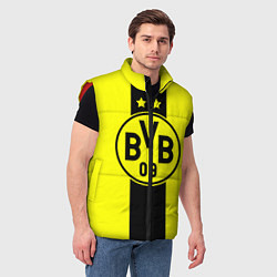 Мужской жилет BVB FC: Yellow line, цвет: 3D-красный — фото 2