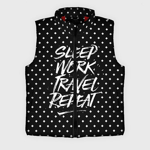 Мужской жилет Sleep Work Travel Repeat / 3D-Красный – фото 1