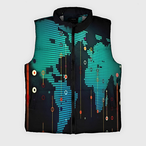 Мужской жилет Digital world / 3D-Светло-серый – фото 1