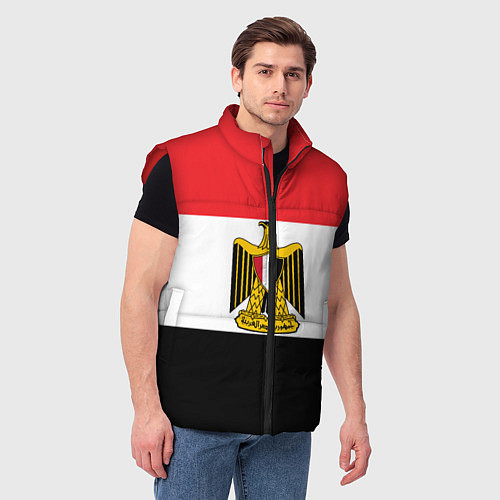 Мужской жилет Флаг и герб Египта / 3D-Красный – фото 3