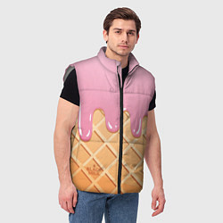 Мужской жилет Мороженое Black Milk, цвет: 3D-светло-серый — фото 2