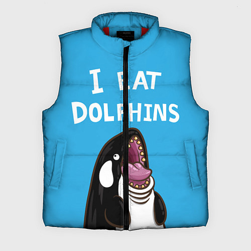 Мужской жилет I eat dolphins / 3D-Красный – фото 1