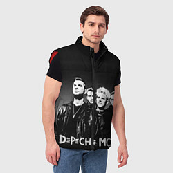 Мужской жилет Depeche Mode: mono, цвет: 3D-красный — фото 2