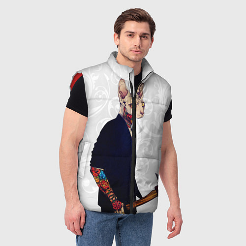 Мужской жилет Сфинкс с топором / 3D-Красный – фото 3