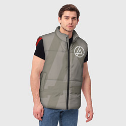 Мужской жилет Linkin Park: Grey style, цвет: 3D-красный — фото 2