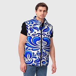 Мужской жилет Роспись гжель, цвет: 3D-черный — фото 2