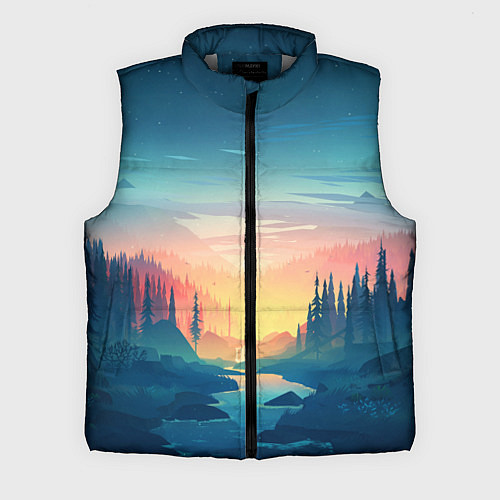 Мужской жилет Лес / 3D-Светло-серый – фото 1
