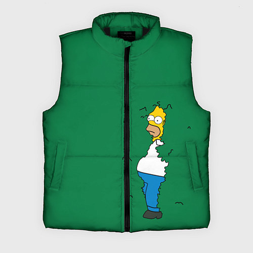 Мужской жилет Гомер в кустах / 3D-Черный – фото 1