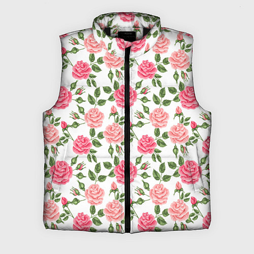 Мужской жилет Розы Паттерн / 3D-Черный – фото 1