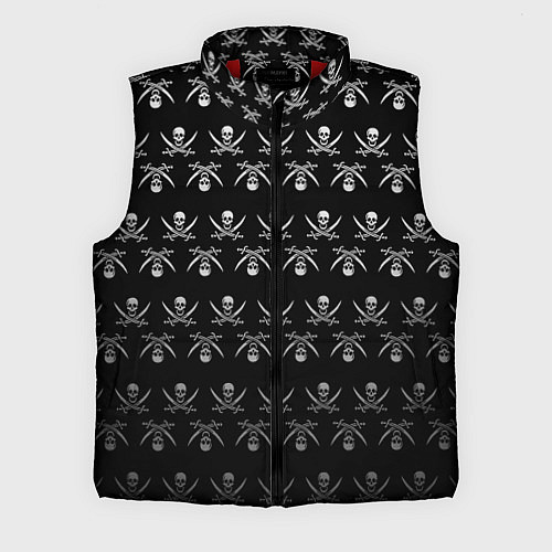 Мужской жилет Пиратский pattern / 3D-Красный – фото 1