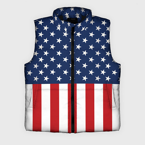 Мужской жилет Флаг США / 3D-Черный – фото 1