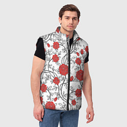Мужской жилет Сад из Роз, цвет: 3D-черный — фото 2