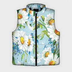 Мужской жилет Ромашки, цвет: 3D-черный