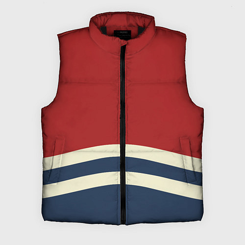 Мужской жилет Волны в море / 3D-Черный – фото 1