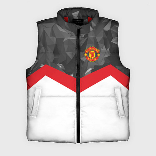 Мужской жилет Man United FC: Grey Polygons / 3D-Красный – фото 1