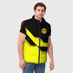 Мужской жилет BVB FC: Yellow style, цвет: 3D-красный — фото 2