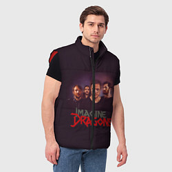 Мужской жилет Группа Imagine Dragons, цвет: 3D-красный — фото 2