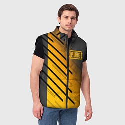Мужской жилет PUBG: Lines Style, цвет: 3D-черный — фото 2
