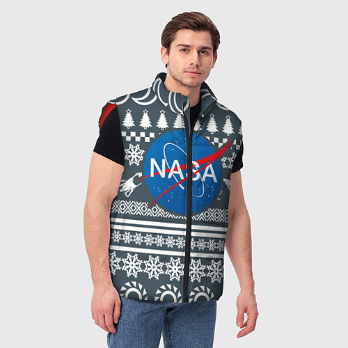 Мужской жилет NASA: New Year / 3D-Красный – фото 3
