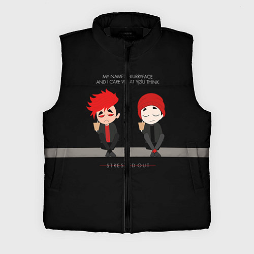 Мужской жилет 21 Pilots: Stressed Out / 3D-Черный – фото 1