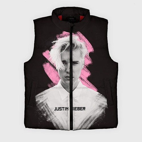 Мужской жилет Justin Bieber: Pink Splash / 3D-Красный – фото 1