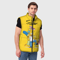 Мужской жилет Simpsons Family, цвет: 3D-черный — фото 2