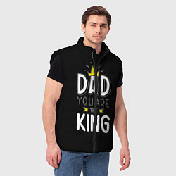 Мужской жилет Dad you are the King, цвет: 3D-черный — фото 2