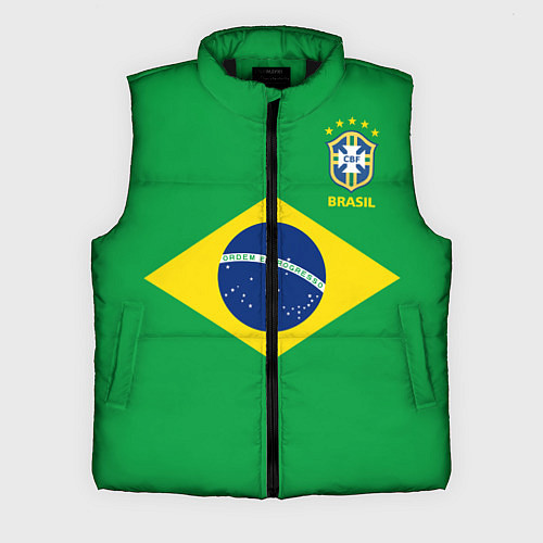Мужской жилет Сборная Бразилии: зеленая / 3D-Черный – фото 1