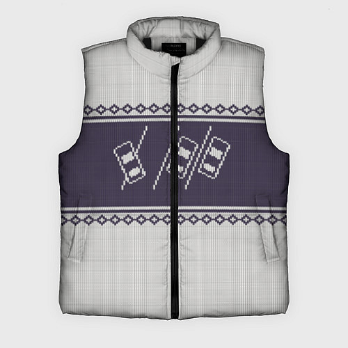 Мужской жилет Форсаж: Зимний узор / 3D-Черный – фото 1