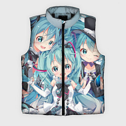 Мужской жилет Hatsune Miku, цвет: 3D-черный