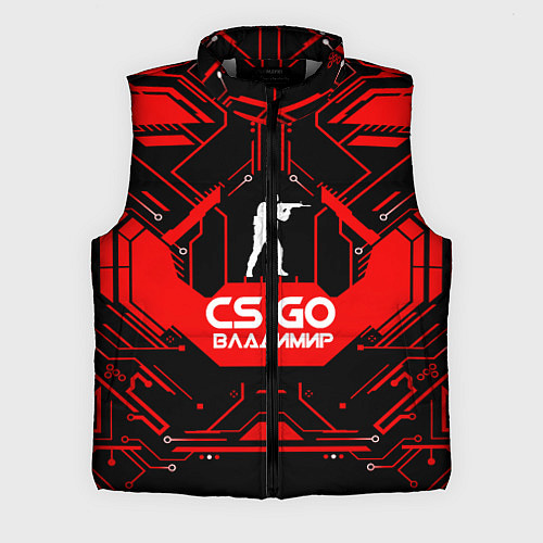 Мужской жилет CS:GO - Владимир / 3D-Светло-серый – фото 1