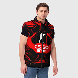 Мужской жилет CS:GO - Егор, цвет: 3D-красный — фото 2