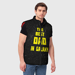 Мужской жилет The Best Dad in Galaxy, цвет: 3D-красный — фото 2