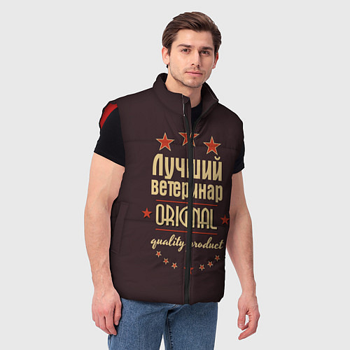 Мужской жилет Лучший ветеринар: Original Quality / 3D-Красный – фото 3