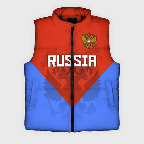 Мужской жилет Russia Red & Blue / 3D-Черный – фото 1