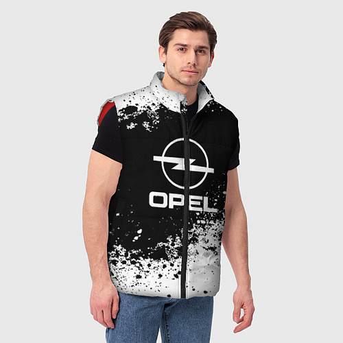 Мужской жилет Opel: Black Spray / 3D-Красный – фото 3