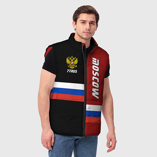 Мужской жилет Moscow, Russia / 3D-Красный – фото 3