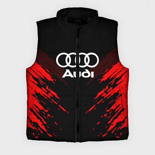 Мужской жилет Audi: Red Anger / 3D-Черный – фото 1